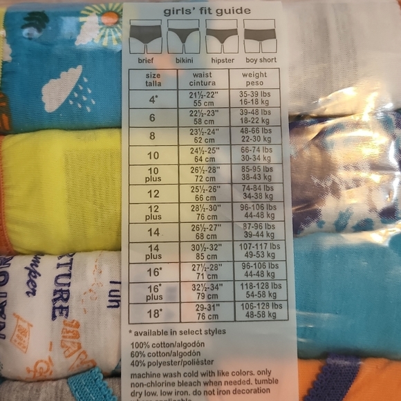 Wonders Nation Girls Bikinis Underwear 14-pack - Picture 5 of 5